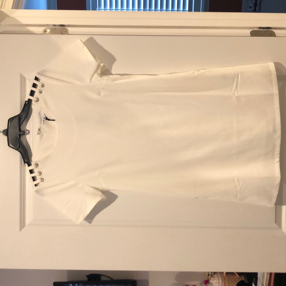 Creamy white tee shirt style dress